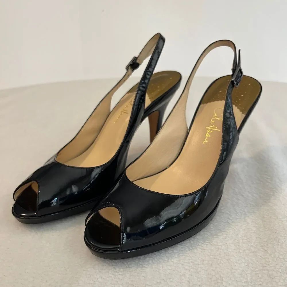 Cole Haan Patent Leather Sling Backs